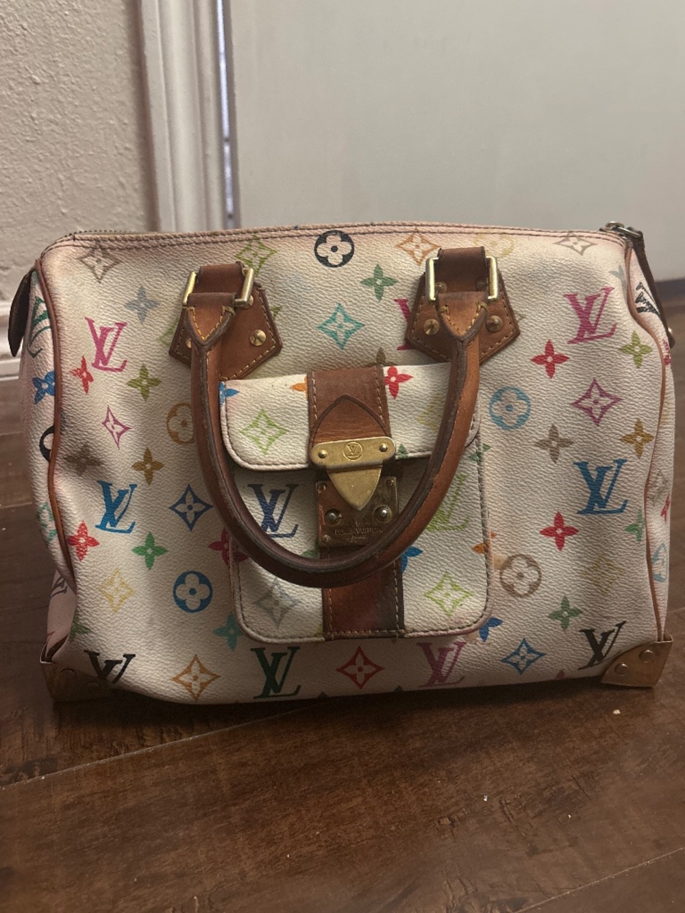 Louis Vuitton Monogram Multicolor Speedy 30 (White/Blanc version)